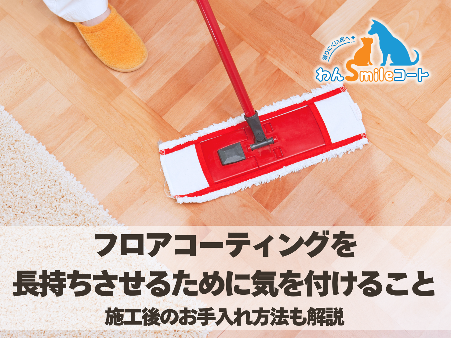 わんスマイルコートを長持ちさせるためのお手入れ方法