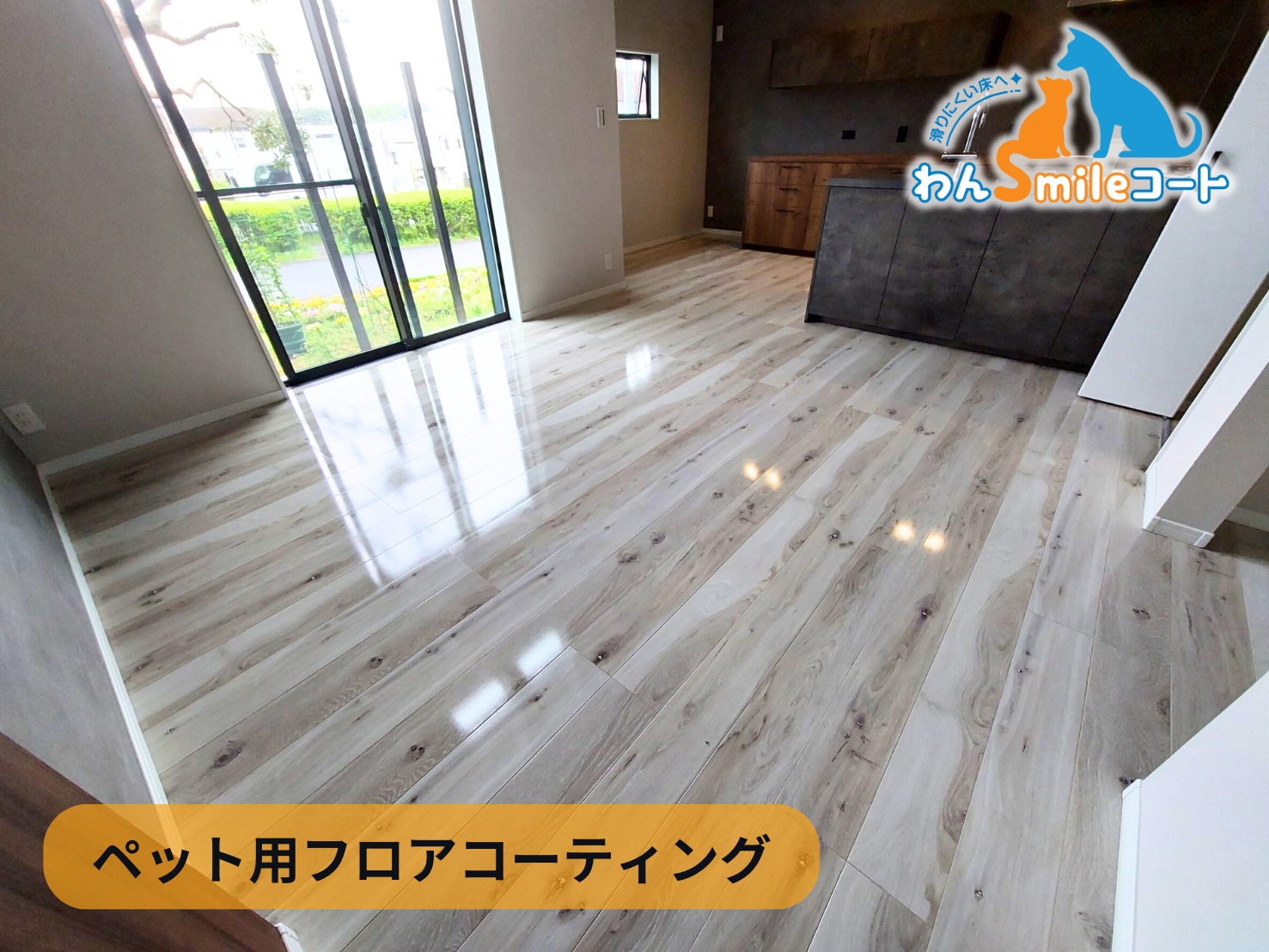 東京都江東区豊洲の新築戸建に、わんスマイルコートの施工をさせていただきました。