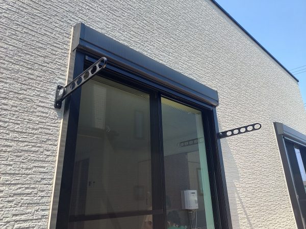 施工後の屋外物干し、快適に洗濯物を干せる状態