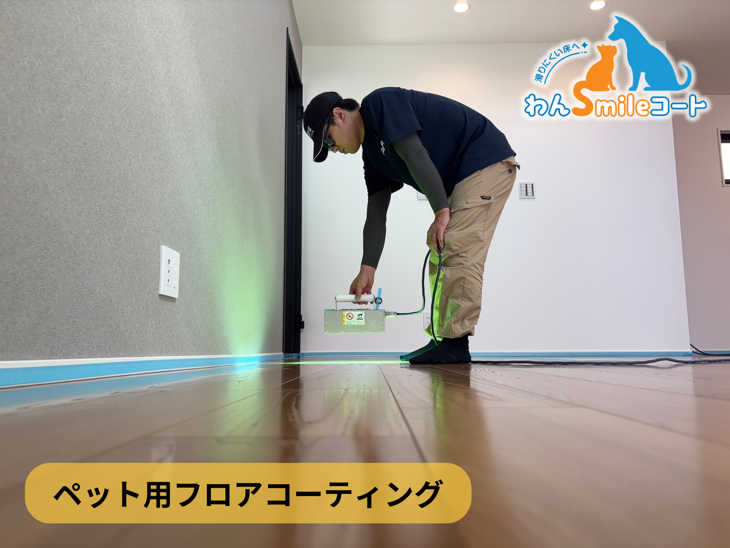 フロアコーティング　東京都板橋区清水町　新築戸建 9月7日 ペット用フロアコーティング　わんスマイルコート