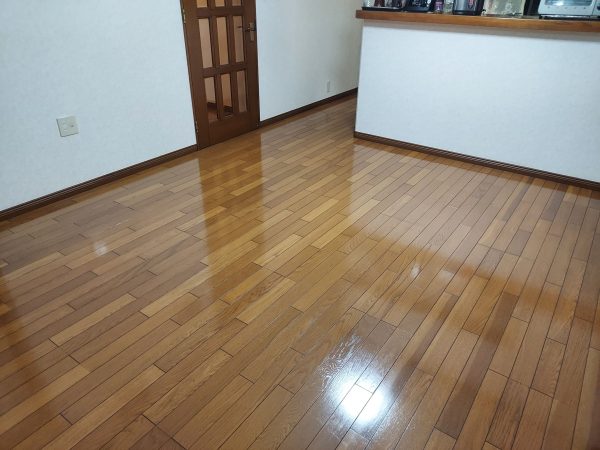 宮城県塩釜市藤倉 フロアコーティング 施工後 UVコーティング