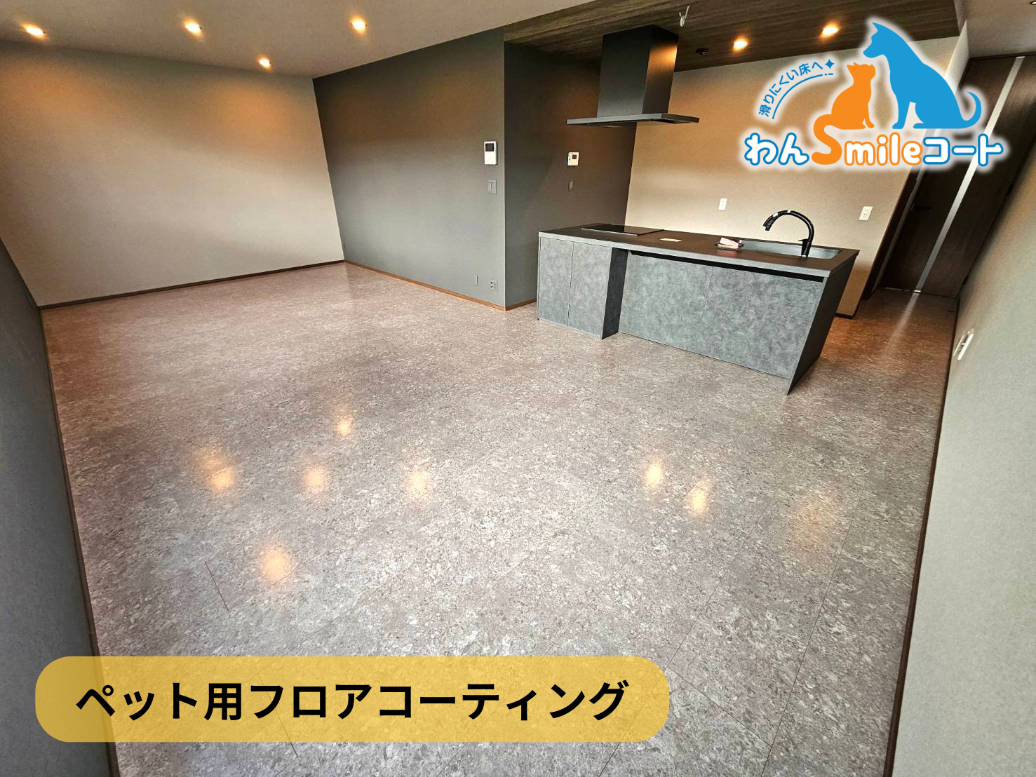 【埼玉県川口市峯】フロアコーティング施工事例｜新築戸建 　10月27日 ペット用フロアコーティング　わんスマイルコート