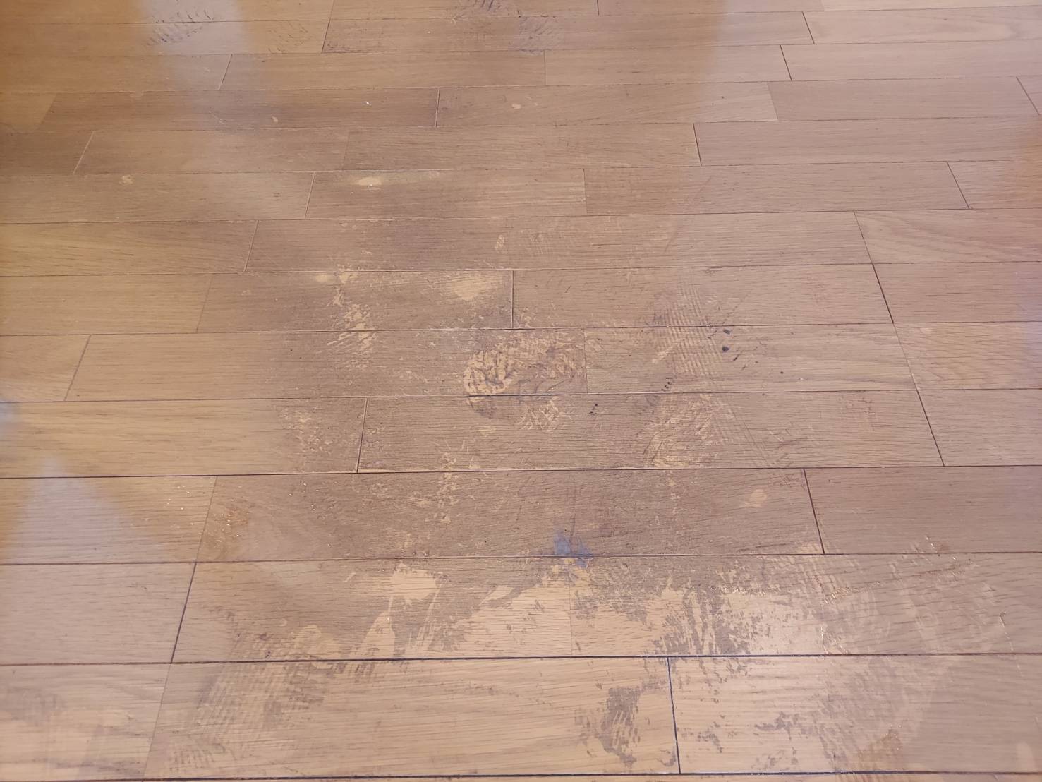 ワックスを綺麗に剥離清掃してからフロアコーティング