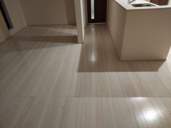 福島県いわき市 フロアコーティング 施工後 ガラスUVコーティング