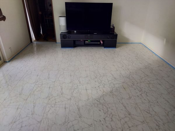 福島県郡山市フロアコーティング 施工前の様子