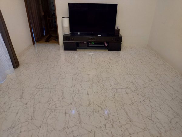 福島県郡山市フロアコーティング 施工後 わんスマイルコート