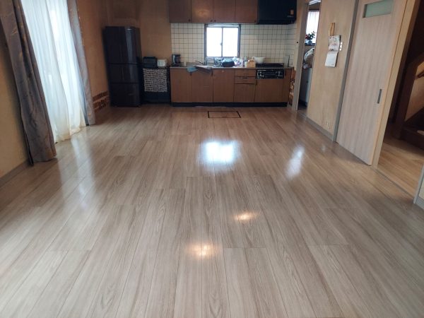 新潟県三条市 フロアコーティング 施工後 わんスマイルコート