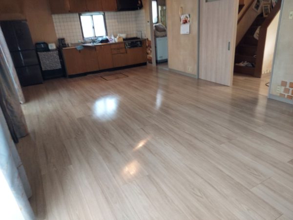 新潟県三条市 フロアコーティング 施工後 わんスマイルコート