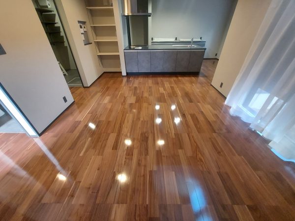 埼玉県川越市 フロアコーティング 施工後 わんスマイルコート