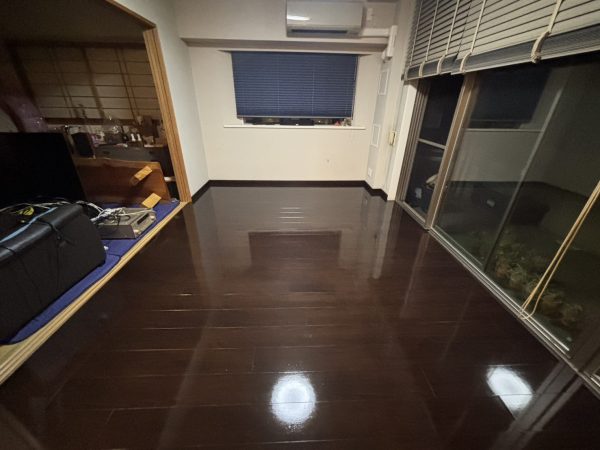 川崎市宮前区フロアコーティング 施工後 UVコーティング