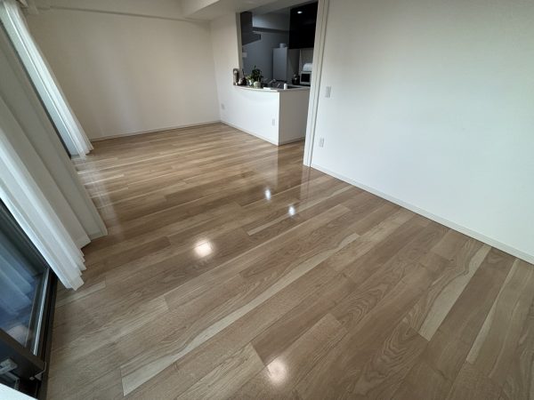 埼玉県新座市 フロアコーティング 施工後 ガラスUVコーティング