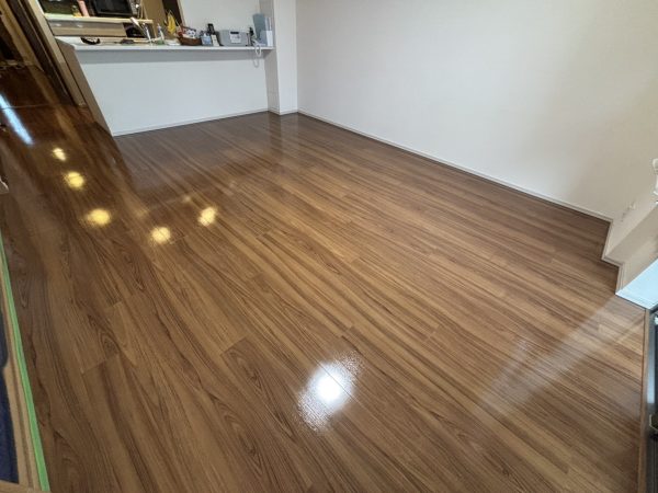 千葉県千葉市稲毛区 フロアコーティング 施工後 わんスマイルコート