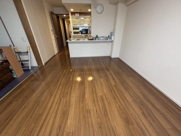 千葉県千葉市稲毛区 フロアコーティング 施工後 わんスマイルコート