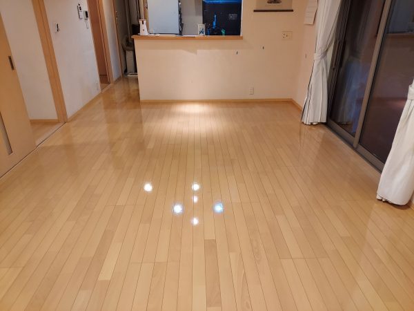 福島県須賀川市 フロアコーティング 施工後 わんスマイルコート