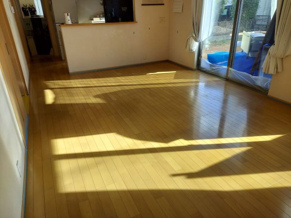 福島県須賀川市 フロアコーティング 施工前の様子
