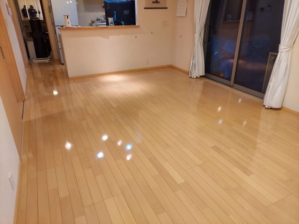 福島県須賀川市 フロアコーティング 施工後 わんスマイルコート