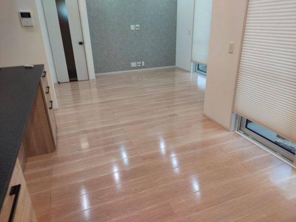 福島県いわき市 フロアコーティング 施工後 わんスマイルコート