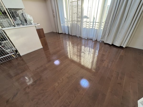 川崎市中原区フロアコーティング 施工後 わんスマイルコート