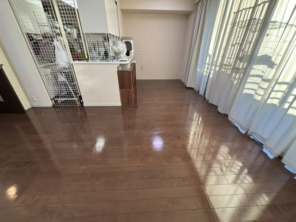 川崎市中原区フロアコーティング 施工後 わんスマイルコート