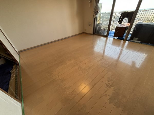 茨城県つくばみらい市 フロアコーティング 施工前の様子