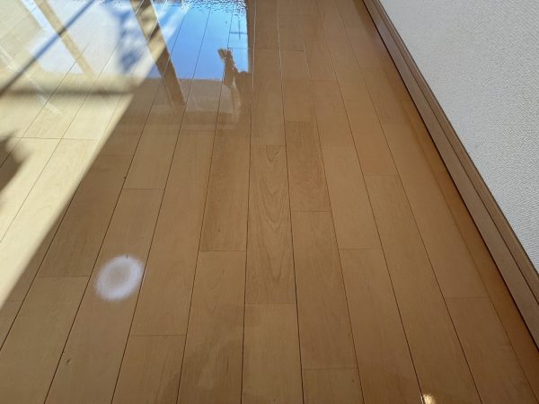 茨城県つくばみらい市 フロアコーティング 施工後 シリコンコーティング