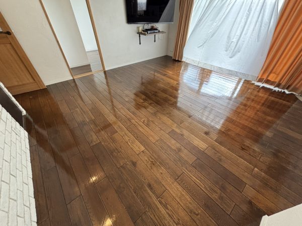 東京都足立区 フロアコーティング 施工後 わんスマイルコート