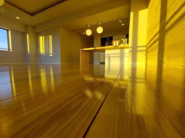 横浜市西区 フロアコーティング 施工後 わんスマイルコート