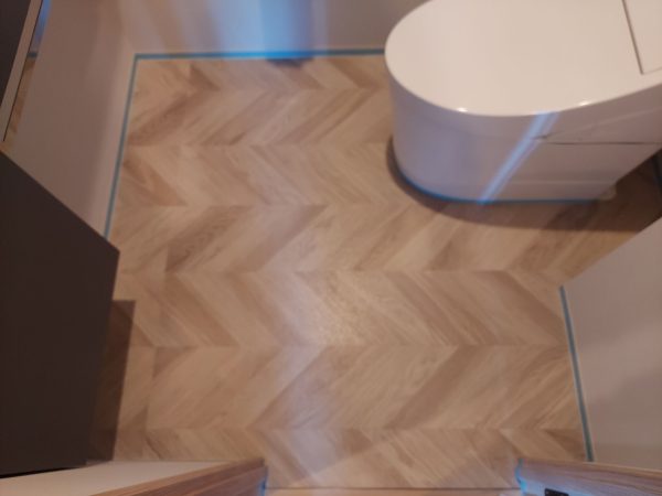 横浜市西区 フロアコーティング 施工前の様子