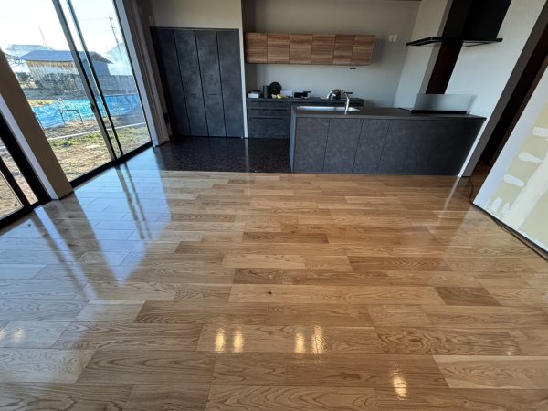 埼玉県富士見市 フロアコーティング 施工後 わんスマイルコート