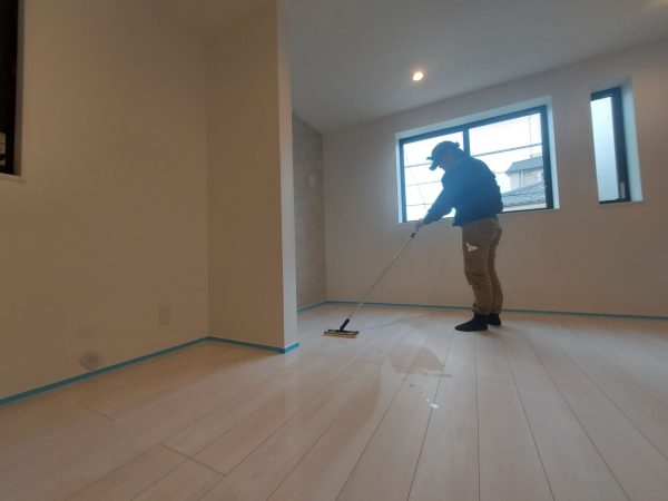 東京都豊島区 フロアコーティング 施工ん中 わんスマイルコート