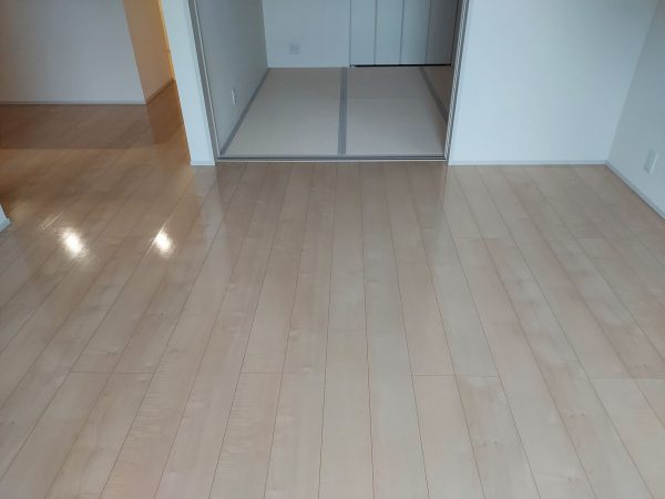 福島県いわき市 フロアコーティング 施工後 わんスマイルコート