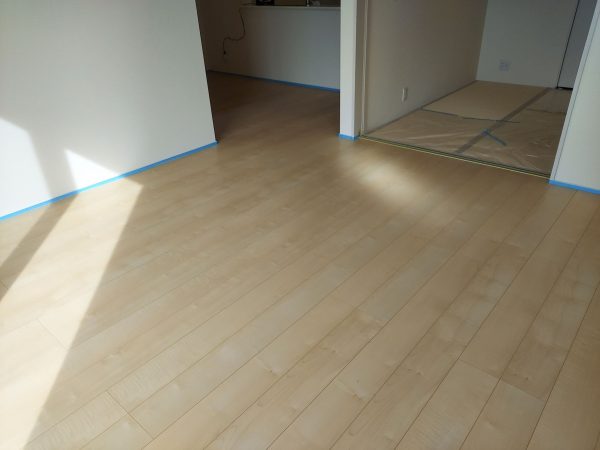 福島県いわき市 フロアコーティング 施工前の様子
