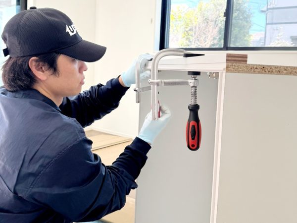 横浜市港南区 オプション工事施工中の様子