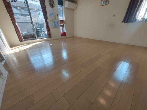 横浜市南区 フロアコーティング 施工後 わんスマイルコートplus マット仕上り