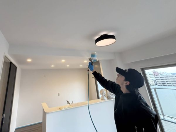 茨城県水戸市 ハイブリット光触媒コーティング　施工中