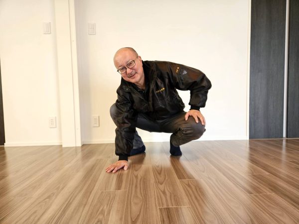 茨城県水戸市 フロアコーティング 施工後のお客様 わんスマイルコート