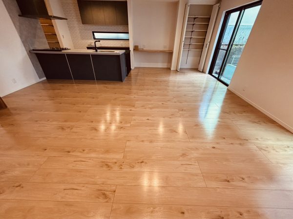 相模原市中央区 フロアコーティング 施工後 わんスマイルコート