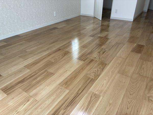 茨城県古河市 フロアコーティング 施工後 ガラスUVコーティング