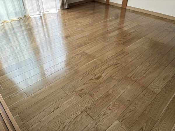 茨城県古河市 フロアコーティング 施工後 ガラスUVコーティング