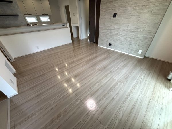 栃木県佐野市 フロアコーティング 施工後 わんスマイルコート