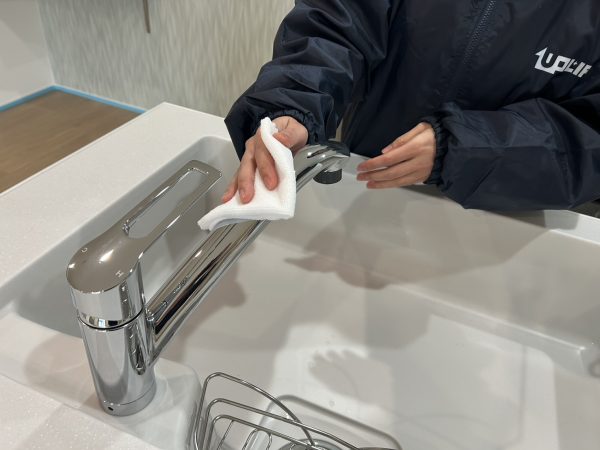 山形県山形市 水まわり防カビ防汚フッ素コーティン 施工中