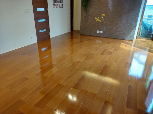 千葉県船橋市 フロアコーティング 施工後 わんスマイルコート