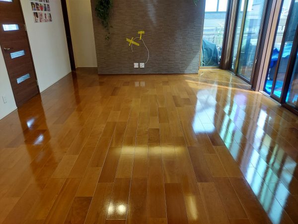 千葉県船橋市 フロアコーティング 施工後 わんスマイルコート