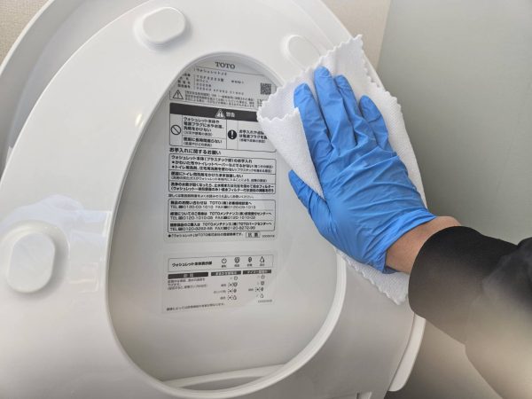 川崎市幸区 水まわり防カビ防汚コーティング 施工中の様子