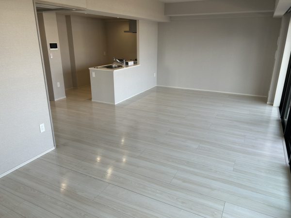 福島県福島市 フロアコーティング 施工後 ガラスUVコーティング 新築マンション(レーベンONETOWER)