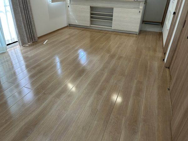 山形県山形市 フロアコーティング 施工後 ガラスUVコーティング