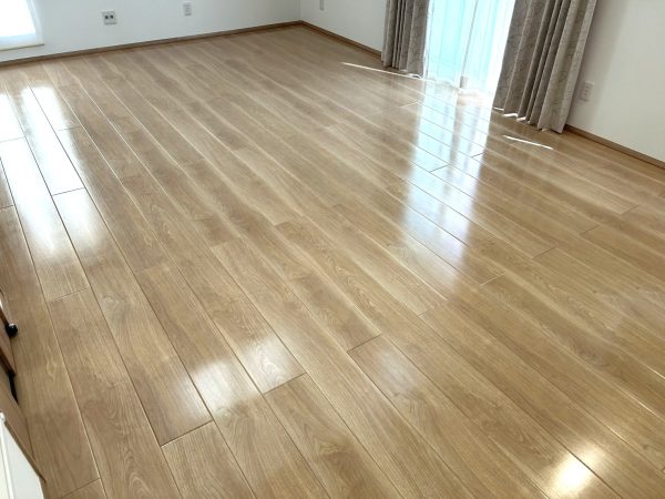 山形県山形市 フロアコーティング 施工後 ガラスUVコーティング