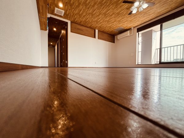 東京都墨田区 フロアコーティング 施工後 わんスマイルコートplus マット仕上り