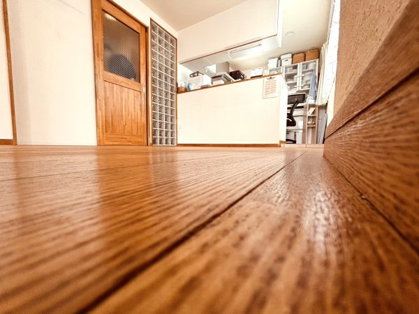 千葉県船橋市 フロアコーティング 施工後 わんスマイルコートplus マット仕上り