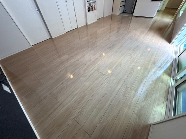 茨城県守谷市 フロアコーティング 施工後 わんスマイルコート